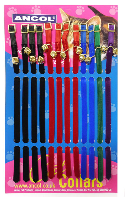 Ancol Safety Buckle Cat Collar Velvet Assorted